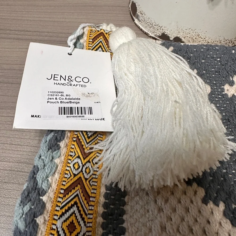 Jen & Co. Geometric Clutch with Tassel and Chicos NWT Necklace bundle